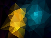 Vector irregular polygon background with a triangle pattern in dark black, blue and yellow color vector illustration Vector irregular polygon background with a triangle pattern in dark black, blue and yellow color vector illustration