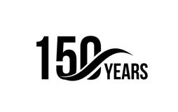 Vector isolated anniversary date logo template for business company birthday icon design element. One hundred fifty stock illustration Vector isolated anniversary date logo template for business company birthday icon design element. One hundred fifty stock illustration