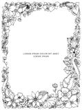 Vector l'illustrazione dello zentangle floreale della struttura, scarabocchiante Zenart, scarabocchio, fiori, farfalle, delicato, royalty illustrazione gratis Vector l'illustrazione dello zentangle floreale della struttura, scarabocchiante Zenart, scarabocchio, fiori, farfalle, delicato, royalty illustrazione gratis