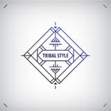 Vector la linea la forma tribale astratta, il logo, struttura isolata Boho, stile geometrico Immagine Stock Libera da Diritti Vector la linea la forma tribale astratta, il logo, struttura isolata Boho, stile geometrico Immagine Stock Libera da Diritti
