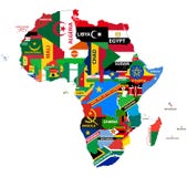 Vector la mappa politica dell'Africa con tutte le bandiere di paese illustrazione di stock Vector la mappa politica dell'Africa con tutte le bandiere di paese illustrazione di stock
