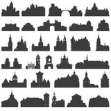 Vector la raccolta dei palazzi isolati, delle tempie, delle chiese, delle cattedrali, dei castelli, dei comuni, delle strutture, royalty illustrazione gratis Vector la raccolta dei palazzi isolati, delle tempie, delle chiese, delle cattedrali, dei castelli, dei comuni, delle strutture, royalty illustrazione gratis