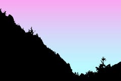 Vector landscape silhouette. Realistic trees, woods, hills and mountain silhouettes on night and evening sky. Outdoor. Vector landscape silhouette. Realistic Stock Photography Vector landscape silhouette. Realistic trees, woods, hills and mountain silhouettes on night and evening sky. Outdoor. Vector landscape silhouette. Realistic Stock Photography