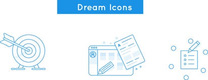Vector line icons hiring, create website, mission, Connect Royalty Free Stock Images Vector line icons hiring, create website, mission, Connect Royalty Free Stock Images