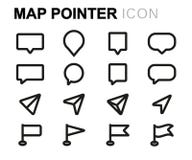 Vector line map pointer set royalty free illustration Vector line map pointer set royalty free illustration