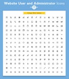 Vector line universal webpage tiny icon set vector illustration Vector line universal webpage tiny icon set vector illustration