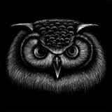 The Vector logo owl for T-shirt design or outwear. vector illustration The Vector logo owl for T-shirt design or outwear. vector illustration
