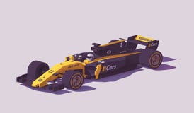 Vector low poly formula racing car stock illustration Vector low poly formula racing car stock illustration