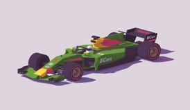 Vector low poly formula racing car stock illustration Vector low poly formula racing car stock illustration