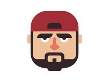 Vector man wearing hat on the White Blackground royalty free illustration Vector man wearing hat on the White Blackground royalty free illustration