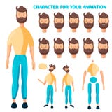 Vector Manncharakter für Ihr Animations- und Spieldesign Stellen Sie Gefühle gegenüber lizenzfreie abbildung Vector Manncharakter für Ihr Animations- und Spieldesign Stellen Sie Gefühle gegenüber lizenzfreie abbildung