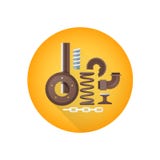 Vector metal scrap waste icon royalty free illustration Vector metal scrap waste icon royalty free illustration
