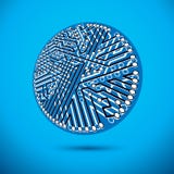 Vector microchip design, cpu. communication technology element, circuit board in round shape royalty free illustration Vector microchip design, cpu. communication technology element, circuit board in round shape royalty free illustration