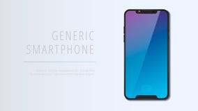 Vector minimalistic 3d isometric illustration cell phone. Smartphone perspective view. Mockup generic device. Template for vector illustration Vector minimalistic 3d isometric illustration cell phone. Smartphone perspective view. Mockup generic device. Template for vector illustration