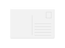 Vector modern blank postcard template with place for stamp, address and message vector illustration Vector modern blank postcard template with place for stamp, address and message vector illustration