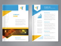 Vector modern brochure with globe design, abstract flyer with technology background. Layout template. Poster of blue, yellow, red Royalty Free Stock Image Vector modern brochure with globe design, abstract flyer with technology background. Layout template. Poster of blue, yellow, red Royalty Free Stock Image