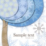 Vector Modern Card Design With Stylized Winter Tre Stock Images