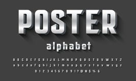 Vector of modern 3D bold alphabet design vector illustration Vector of modern 3D bold alphabet design vector illustration