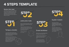 Modern progress four steps template Royalty Free Stock Photo Modern progress four steps template Royalty Free Stock Photo