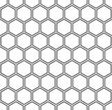 Vector modern seamless geometry pattern hexagon, black and white honeycomb abstract