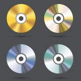 Vector moderne CD-geplaatste pictogrammen stock illustratie Vector moderne CD-geplaatste pictogrammen stock illustratie