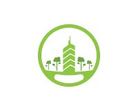 Vector moderno de la plantilla del logotipo de la ciudad stock de ilustración Vector moderno de la plantilla del logotipo de la ciudad stock de ilustración