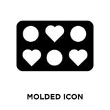 Vector moldeado del icono aislado en el fondo blanco, concepto del logotipo de stock de ilustración Vector moldeado del icono aislado en el fondo blanco, concepto del logotipo de stock de ilustración