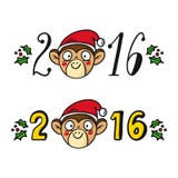 Vector monkey in Santa's hat, chinese new year 2016 symbol, lett. Monkey in Santa's hat, chinese new year 2016 symbol, cute vector character isolated on white stock illustration Vector monkey in Santa's hat, chinese new year 2016 symbol, lett. Monkey in Santa's hat, chinese new year 2016 symbol, cute vector character isolated on white stock illustration
