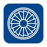 Vector flat design icon of propeller. royalty free illustration Vector flat design icon of propeller. royalty free illustration