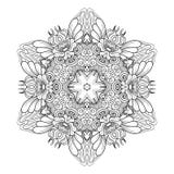 Vector Monochrome Mandala. Ethnic Decorative Round Element stock illustration Vector Monochrome Mandala. Ethnic Decorative Round Element stock illustration