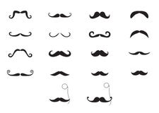 Vector Moustache Icon Set Royalty Free Stock Photo
