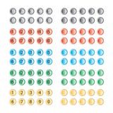 Vector of multi colored buttons with and without numbers vector illustration Vector of multi colored buttons with and without numbers vector illustration