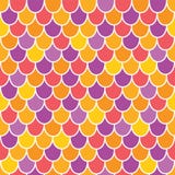 Vector Multicolor Scallops Scales Seamless Pattern Background stock illustration Vector Multicolor Scallops Scales Seamless Pattern Background stock illustration