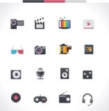 Vector multimedia icon set stock illustration Vector multimedia icon set stock illustration