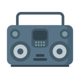Vector music tape recorder, boombox icon on white royalty free illustration Vector music tape recorder, boombox icon on white royalty free illustration