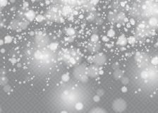 Vector o efeito de queda da neve isolado no fundo transparente com bokeh borrado ilustração stock Vector o efeito de queda da neve isolado no fundo transparente com bokeh borrado ilustração stock
