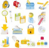 Vector objects icons set. Part 1 royalty free illustration Vector objects icons set. Part 1 royalty free illustration