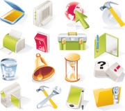 Vector objects icons set. Part 7 stock illustration Vector objects icons set. Part 7 stock illustration