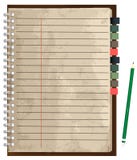 Vector old paper notebook royalty free illustration Vector old paper notebook royalty free illustration