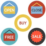 Open and close icons stock vector. Illustration of graphic - 35903556
