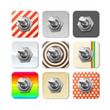 Vector panel toggle switches set Royalty Free Stock Photography Vector panel toggle switches set Royalty Free Stock Photography