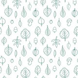 Seamless Autumn Ornament. Vector Illustration With Stylized Leaves