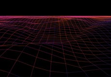Vector perspective grid. Abstract mesh background. Polygonal mountains. 80s Retro Sci-Fi Background. Vector illustration royalty free illustration Vector perspective grid. Abstract mesh background. Polygonal mountains. 80s Retro Sci-Fi Background. Vector illustration royalty free illustration