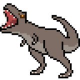pixel t rex game