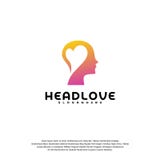 Vector principal del logotipo del amor, vector principal del concepto de diseños del logotipo de la inteligencia libre illustration Vector principal del logotipo del amor, vector principal del concepto de diseños del logotipo de la inteligencia libre illustration