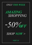Vector promotional Amazing Shopping banner for online stores stock illustration Vector promotional Amazing Shopping banner for online stores stock illustration
