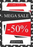 Vector promotional Mega Sale banner for online stores vector illustration Vector promotional Mega Sale banner for online stores vector illustration