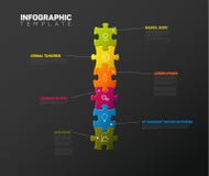 Vector Puzzle Infographic report template stock illustration Vector Puzzle Infographic report template stock illustration