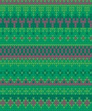Vector red and green Faire Isle seamless pattern background stock illustration Vector red and green Faire Isle seamless pattern background stock illustration