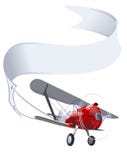Vector Retro Airplane With Banner Stock Photo Vector Retro Airplane With Banner Stock Photo